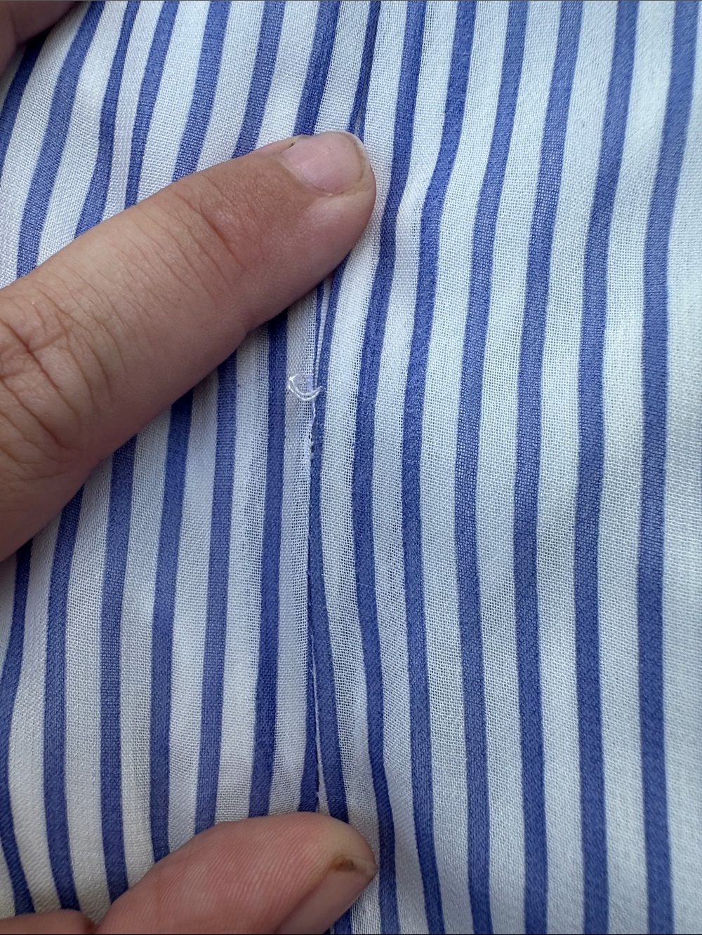 Gabby Skye Light Blue and White Striped Wrap Midi Dress - Picture 6 of 7